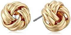 Anne Klein "Classics" Gold-Tone Knot Stud Earrings, used for sale  Delivered anywhere in USA 