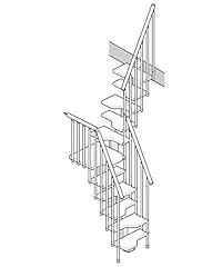 Señor paso compacto con jack de escalera abierto "U" Natural-gris altura Total 281, 0 ÷ 333, 0 cm., usado segunda mano  Se entrega en toda España 