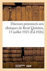 Discours prononcés obsèques d'occasion  Livré partout en France