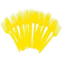 Yellow plastic forks for sale  Delivered anywhere in USA 