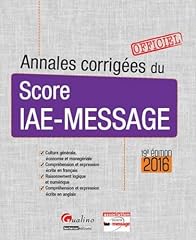 score message iae d'occasion  Livré partout en France