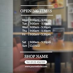 Opening hours personalised for sale  Delivered anywhere in Ireland