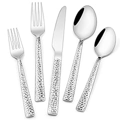 Hammered silverware set for sale  Delivered anywhere in USA 