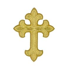 Fleur cross embroidered for sale  Delivered anywhere in USA 