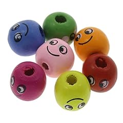 Wooden beads smiley for sale  Delivered anywhere in USA 