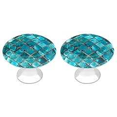 Teal square glass for sale  Delivered anywhere in USA 