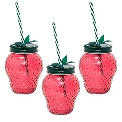 Pack strawberry glass for sale  Delivered anywhere in UK