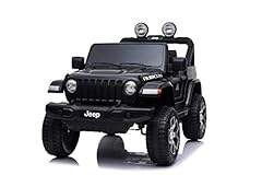 Babycar Jeep ® Wrangler Rubicon 2 Posti 12 Volt con Sedile in Pelle Macchina Elettrica Jeep per Bambini Porte apribili con Telecomando 2.4 GHz Soft Start Full Optional (Nera) (Nero) usato  Spedito ovunque in Italia 