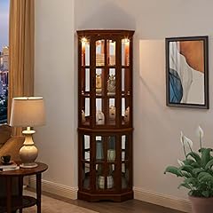 GOOD & GRACIOUS Corner Curio Cabinet with Tempered, used for sale  Delivered anywhere in USA 