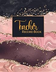 Teacher Record Book: Attendance Book For Teachers, Class Record Book, Rose Gold Geode Cover, used for sale  Delivered anywhere in Canada