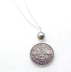 Sixpence coin necklace. for sale  Delivered anywhere in USA 