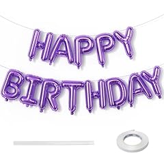 Purple happy birthday for sale  Delivered anywhere in USA 
