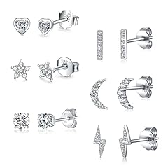Silver stud earrings for sale  Delivered anywhere in UK
