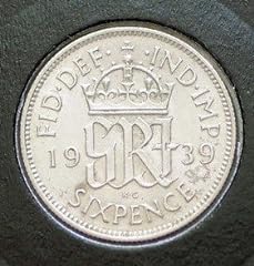 Silver sixpence 1939 for sale  Delivered anywhere in UK
