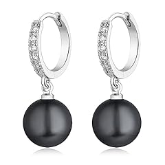 Silver pearl hoop for sale  Delivered anywhere in UK