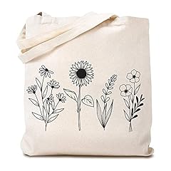Wildflower canvas tote for sale  Delivered anywhere in USA 