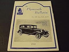 Plymouth bulletin 108 for sale  Delivered anywhere in USA 