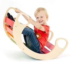 Wooden rainbow rocker for sale  Delivered anywhere in UK