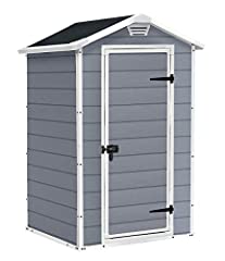 Keter Manor Outdoor Garden Storage Shed, Grey, 4 x for sale  Delivered anywhere in UK