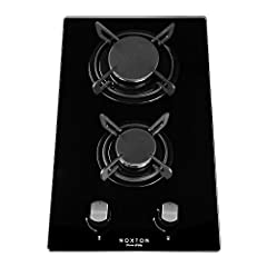 NOXTON Built-in 30cm 2 Burner Gas Hob Domino Black, used for sale  Delivered anywhere in Ireland