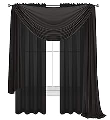 Black window sheer for sale  Delivered anywhere in USA 