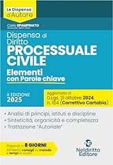 Dispensa procedura civile. usato  Spedito ovunque in Italia 