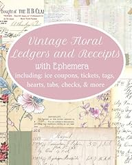 Vintage floral ledgers for sale  Delivered anywhere in UK
