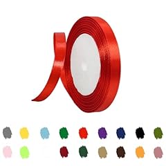 Red satin ribbon for sale  Delivered anywhere in UK