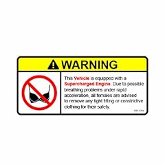 Supercharged engine warning for sale  Delivered anywhere in USA 