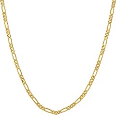 LIFETIME JEWELRY 2.5mm Figaro Chain Necklace 24k Real for sale  Delivered anywhere in Canada