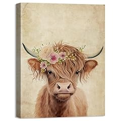 Highland cow canvas for sale  Delivered anywhere in USA 