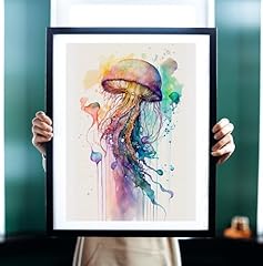 Jellyfish watercolor art for sale  Delivered anywhere in USA 