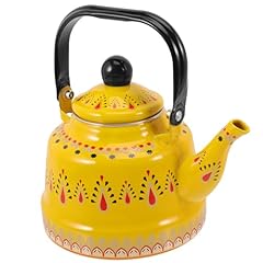 Enamel teapot yellow for sale  Delivered anywhere in Ireland