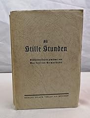 Stille stunden buch gebraucht kaufen  Wird an jeden Ort in Deutschland