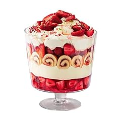 Footed glass trifle for sale  Delivered anywhere in UK