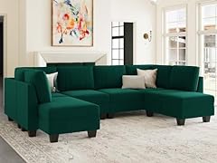 Belffin velvet sectional for sale  Delivered anywhere in USA 