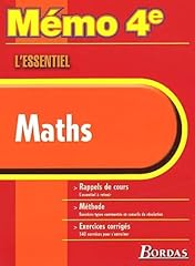 Memo essentiel maths d'occasion  Livré partout en France