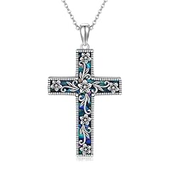 Cross necklace sterling for sale  Delivered anywhere in UK
