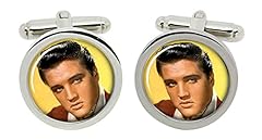 Elvis cufflinks chrome for sale  Delivered anywhere in UK