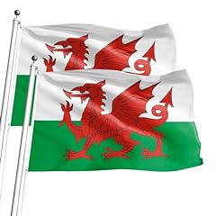 2pcs welsh flag for sale  Delivered anywhere in UK