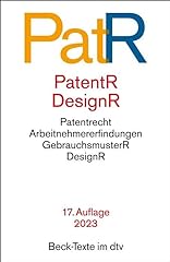 Patent designrecht textausgabe gebraucht kaufen  Wird an jeden Ort in Deutschland