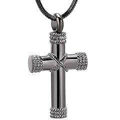 Rope Winding Cross Cremation Ashes Urn Pendant Necklace, used for sale  Delivered anywhere in USA 