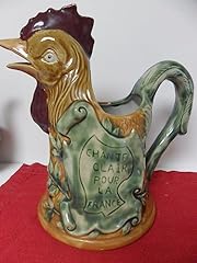 Majolica rooster pitcher for sale  Delivered anywhere in USA 