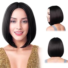 Short black wig for sale  Delivered anywhere in UK