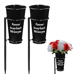 Metal cemetery vase for sale  Delivered anywhere in USA 