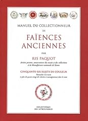 Manuel collectionneur faïence d'occasion  Livré partout en Belgiqu