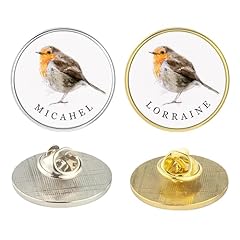 Personalised robin pin for sale  Delivered anywhere in UK