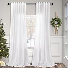 White linen curtains for sale  Delivered anywhere in USA 