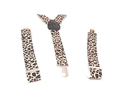 Adjustable suspenders leopard for sale  Delivered anywhere in UK