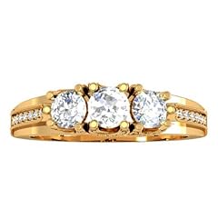 Gebraucht, Damen Ring 1.00 Karat 18 Karat Gelbgold Rund Diamant gebraucht kaufen  Wird an jeden Ort in Deutschland